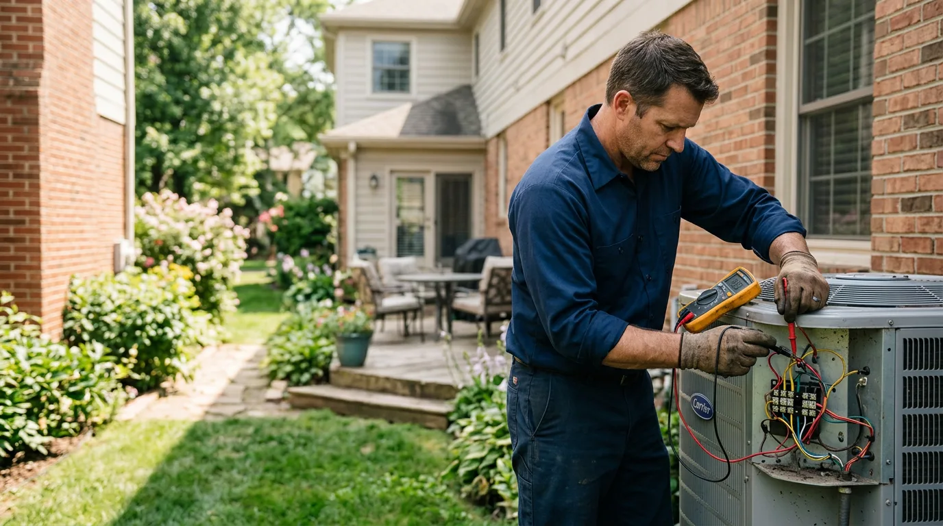 HVAC technician working near Thornton, WV